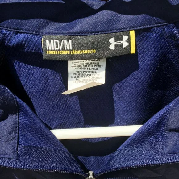Under Armour NWT Jacket Mens Medium M Cold Gear Dark Blue/White Eagles Full Zip - Picture 8 of 9